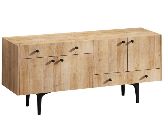 Μπουφές Misty 793ELG1804 140x70x40cm Oak-Black