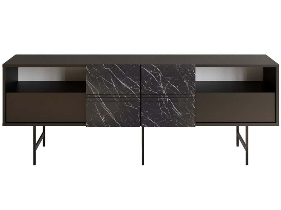 Έπιπλο Τηλεόρασης Derin 788DEC4012 180x37,1x64,7cm Marble Effect Black