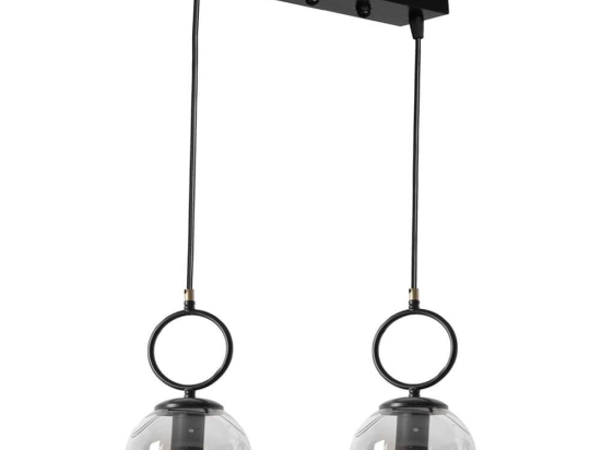 Φωτιστικό Οροφής Morino 846STL2821 45x16x70cm 2xE27 40W Black Opviq