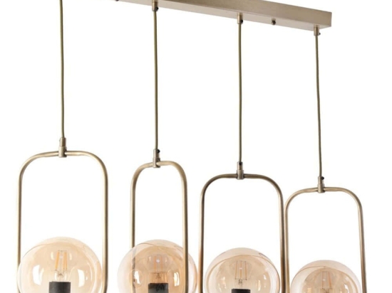 Φωτιστικό Οροφής - Ράγα Ahu 846STL2879 65x18x70cm 4xE27 40W Gold Opviq