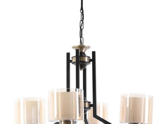 Φωτιστικό Οροφής Ruby 846STL2922 Φ60x75cm 4xE27 40W Black-Copper Opviq