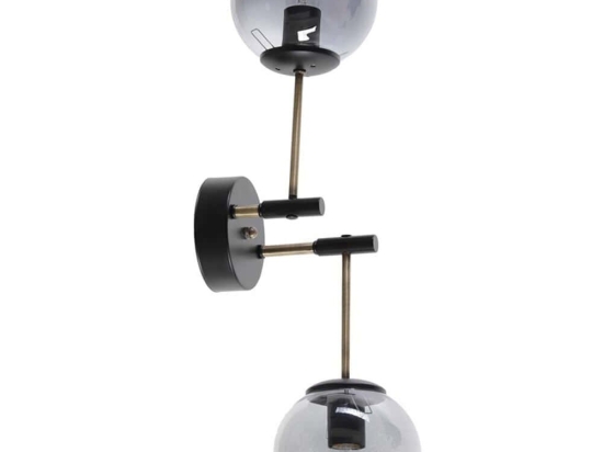 Φωτιστικό Τοίχου - Απλίκα Dolunay 846STL2945 16x20x70cm E27 40W Black-Fume Opviq