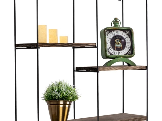 Ραφιέρα Τοίχου Lilac 491CRT1110 60x15x56cm Walnut-Black