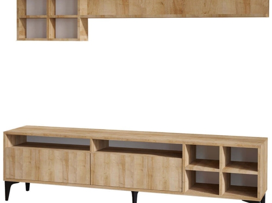 Σύνθεση Τηλεόρασης Debbie 393MRD1207 180x35x52cm Oak