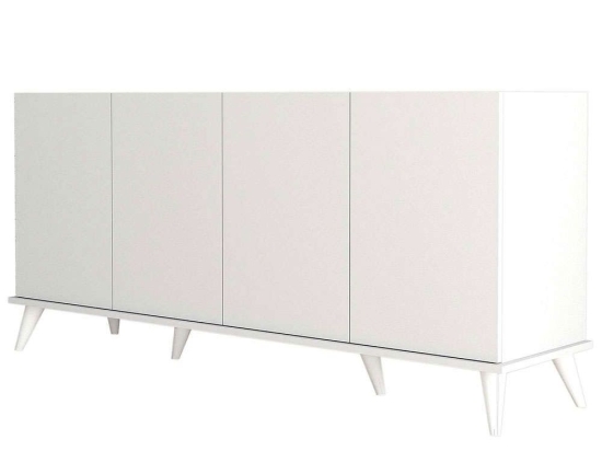 Μπουφές Elegante 389MZA1127 180x45x80,8cm White Μοριοσανίδα, Μελαμίνη