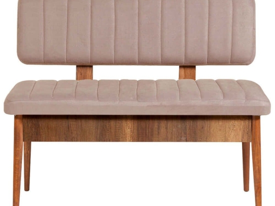 Παγκάκι Vina 869VEL5166 110x40x85cm Sand-Walnut