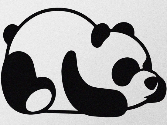 Διακοσμητικό Τοίχου Panda 279ENZ1157 50x33cm Black Wallity Μέταλλο