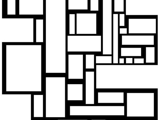 Διακοσμητικό Τοίχου Squares 279ENZ1182 50x50cm Black Wallity Μέταλλο