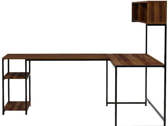 Γραφείο Cansin 285LCV1110 200x130x130cm Walnut