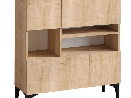 Μπουφές Krista 793ELG1806 100x125x35cm Oak