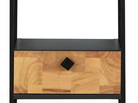 Κομοδίνο Altunizade 854KLN3912 45x41x50cm Anthracite-Natural