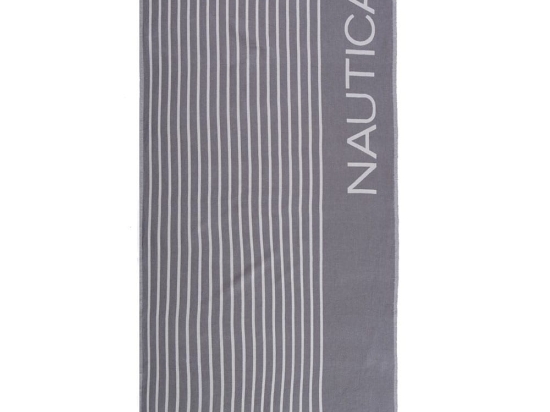 Πετσέτα Θαλάσσης - Παρεό Nau Stripe Grey Nef-Nef Θαλάσσης 90x170cm 100% Βαμβάκι