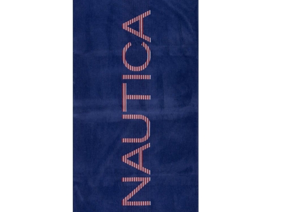 Πετσέτα Θαλάσσης Nau Branded Blue Nef-Nef Θαλάσσης 80x160cm 100% Βαμβάκι