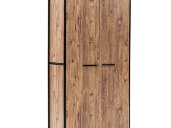 Ντουλάπα Δίφυλλη Dynamic 863SPH5409 104x52x225cm Pine-Black Δίφυλλη
