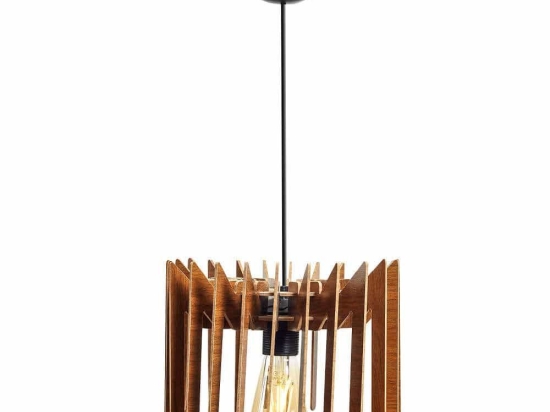 Φωτιστικό Οροφής 390FLH1552 Φ23x55cm 1xE27 40W Walnut Opviq