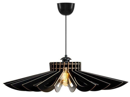 Φωτιστικό Οροφής 390FLH1557 Φ52x45cm 1xE27 40W Black Opviq