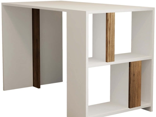Γραφείο Lima 845HCT3836 120x60x75,4cm White-Walnut