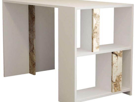 Γραφείο Lima 845HCT3837 120x60x75,4cm Marble Effect White