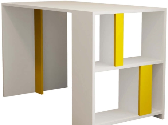 Γραφείο Lima 845HCT3838 120x60x75,4cm White-Yellow