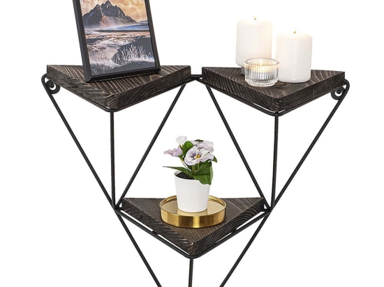 Ραφιέρα Τοίχου Freesia 491CRT1126 57x15x45cm Walnut-Black