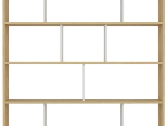 Βιβλιοθήκη Hodbi 935CMN1107 145,2x25x145cm Oak-White