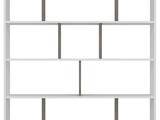 Βιβλιοθήκη Hodbi 935CMN1113 145,2x25x145cm Wenge-White