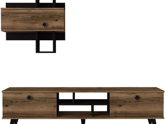 Σύνθεση Τηλεόρασης Serenze 804TRH3066 180x35x49cm Brown-Black