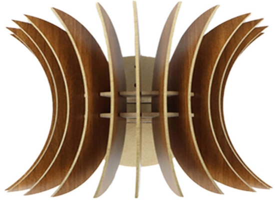 Φωτιστικό Τοίχου - Απλίκα 390FLH2103 28x20x20cm E27 40W Walnut Opviq