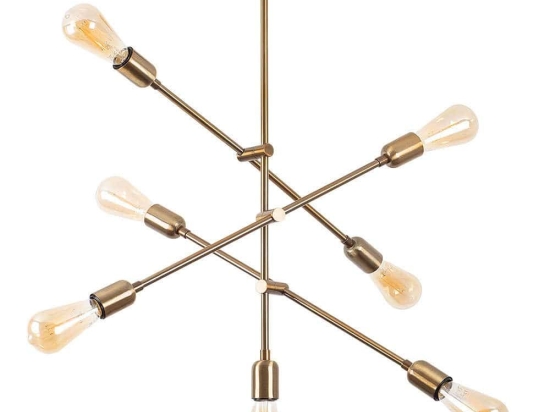 Φωτιστικό Οροφής - Πλαφονιέρα Beste 942FLG1122 61x12x73cm 7xE27 15W Gold Opviq