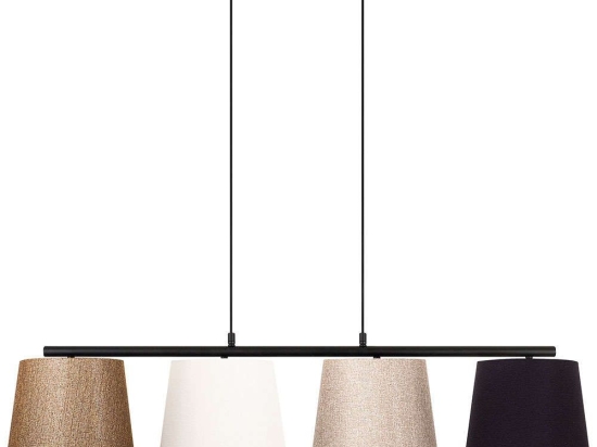 Φωτιστικό Οροφής - Ράγα Varlik 942FLG1148 148x25x48/125cm 4xE27 15W Multi-Black Opviq