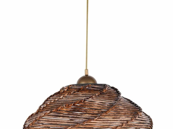 Φωτιστικό Οροφής Ovale 390FLH1608 36x36x65cm 1xE27 40W Gold-Brown Opviq