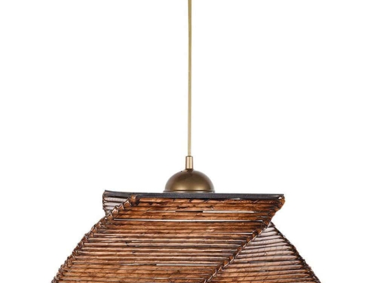 Φωτιστικό Οροφής Carre 390FLH1609 36x36x65cm 1xE27 40W Gold-Brown Opviq