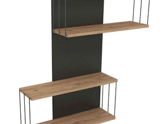 Ραφιέρα Τοίχου Destan 854KLN1742 65x19x96cm Anthracite-Pine