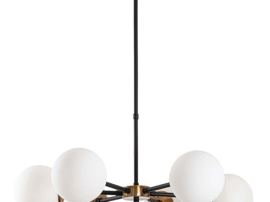 Φωτιστικό Οροφής Akkas 942FLG1165 73x73x72cm 6xE14 40W Black-Gold Opviq