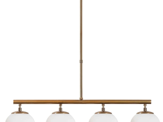 Φωτιστικό Οροφής - Ράγα Fazli 942FLG1192 70x15x43/87cm 4xE14 40W Gold-White Opviq