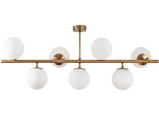 Φωτιστικό Οροφής - Πλαφονιέρα Fazli 942FLG1220 113x40x46cm 7xE14 40W Gold-White Opviq