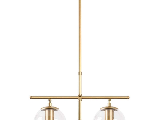Φωτιστικό Οροφής Roe 942FLG1231 52x15x76cm 2xE14 40W Gold-Clear Opviq