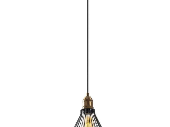 Φωτιστικό Οροφής Rozye 942FLG1237 20x20x124cm 1xE27 40W Black-Gold Opviq