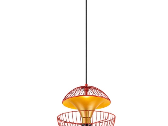 Φωτιστικό Οροφής Telmander 942FLG1254 30x30x45/135cm 1xE27 40W Red-Gold Opviq