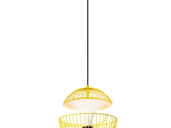 Φωτιστικό Οροφής Telmander 942FLG1255 30x30x45/135cm 1xE27 40W Yellow-White Opviq