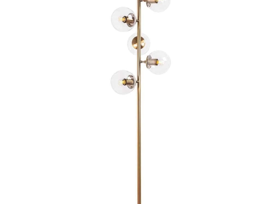 Φωτιστικό Δαπέδου Fazli 942FLG1511 35x22x163cm 6xE14 40W Gold-Clear Opviq