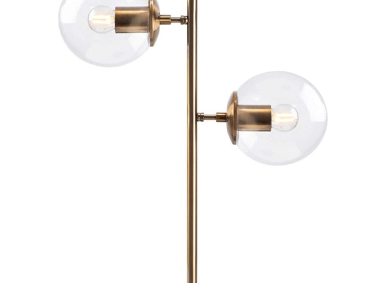 Φωτιστικό Επιτραπέζιο Fazli 942FLG1814 40x17x57cm 2xE14 40W Gold-Clear Opviq