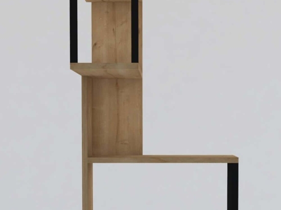 Ραφιέρα Τοίχου Lecco 495SSE1151 84x20x52cm Oak-Black
