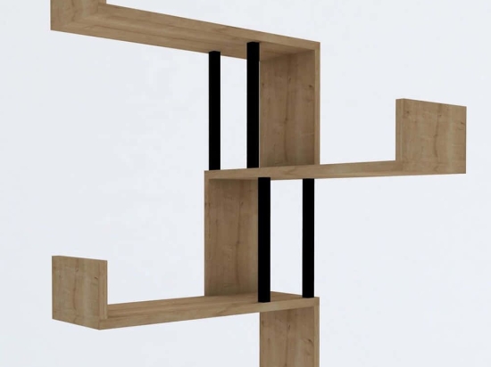 Ραφιέρα Τοίχου Bombe 495SSE1153 105x20x60cm Oak-Black