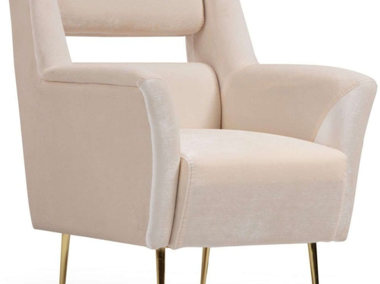 Πολυθρόνα Mira 569HLN1512 79x76x93cm Cream-Gold