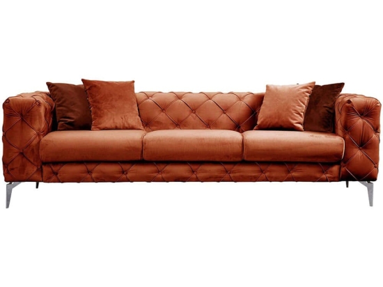 Καναπές Τριθέσιος Como 569HLN1132 237x90x73cm Orange