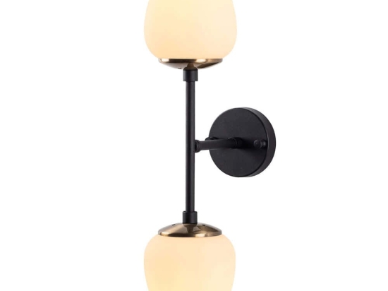 Φωτιστικό Τοίχου - Απλίκα Camflo 942FLG1264 12x23x56cm 2xE14 40W Black Opviq