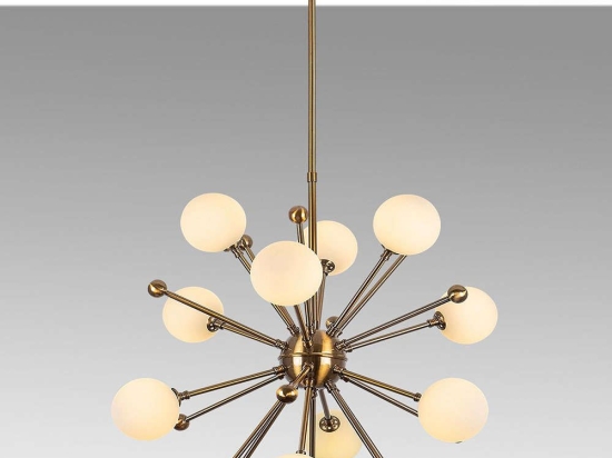 Φωτιστικό Οροφής Cavud 942FLG1268 60x60x102cm 12xG9 10W Gold-White Opviq