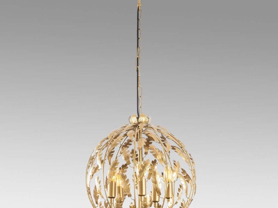 Φωτιστικό Οροφής Endustriyel 942FLG1293 41x41x156cm 5xE14 40W Gold Opviq