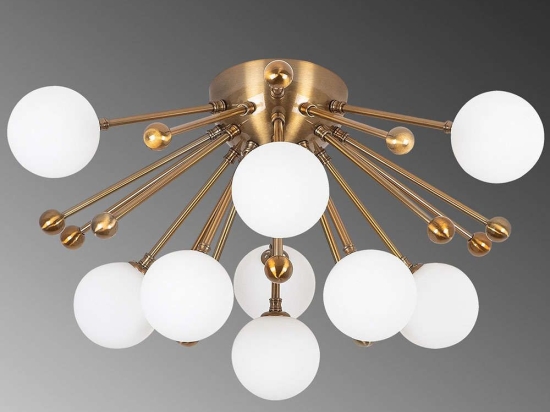 Φωτιστικό Οροφής - Πλαφονιέρα Roze 942FLG1319 56x56x34cm 9xG9 10W Gold Opviq